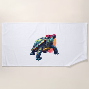 Serviette De Plage Tortue Tortue Colorée Tortue Mens Tortue Lover Tu
