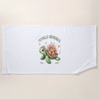 Serviette De Plage Tortue totalement adorable avec corail