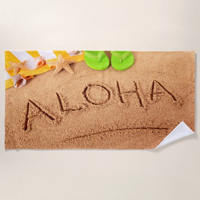 Serviette De Plage Tortueuse Hawaii Aloha Summer Beach Towel (Devant)