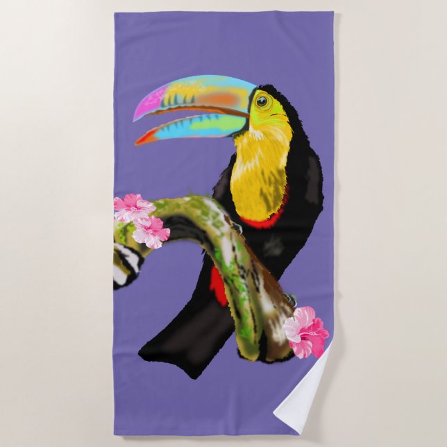 Serviette De Plage Toucan - (Devant)