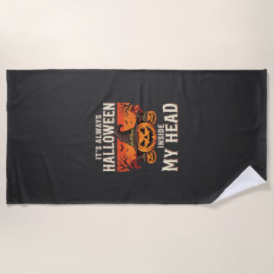 Serviette De Plage Toujours Citrouille de Halloween Design de Sorcièr