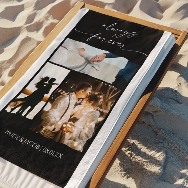 Serviette De Plage Toujours et pour toujours Collage de photos d'imag (Créateur téléchargé)