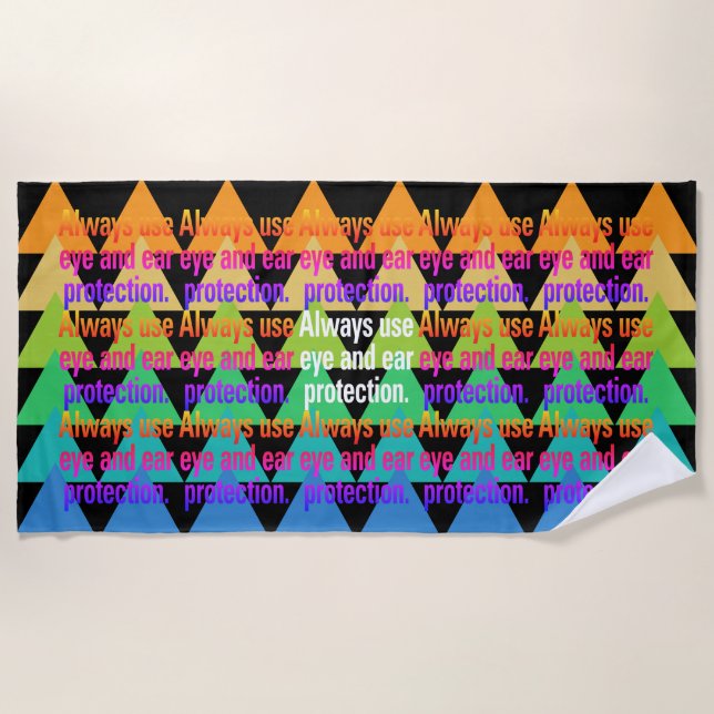 Serviette De Plage Toujours utiliser le spectre oculaire Rainbow Blen (Devant)