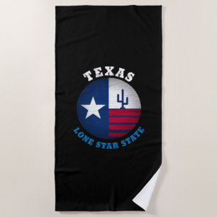 SERVIETTE DE PLAGE TOUR DE PLAGE DU DRAPEAU TEXAS LONE STAR