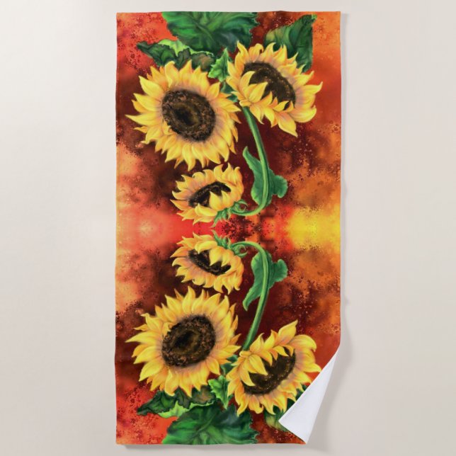 Serviette de plage Tournesols (Devant)