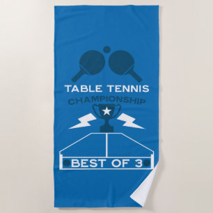 Serviette De Plage Tournoi de tennis de table