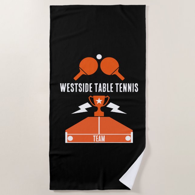 Serviette De Plage Tournoi de tennis de table (Devant)