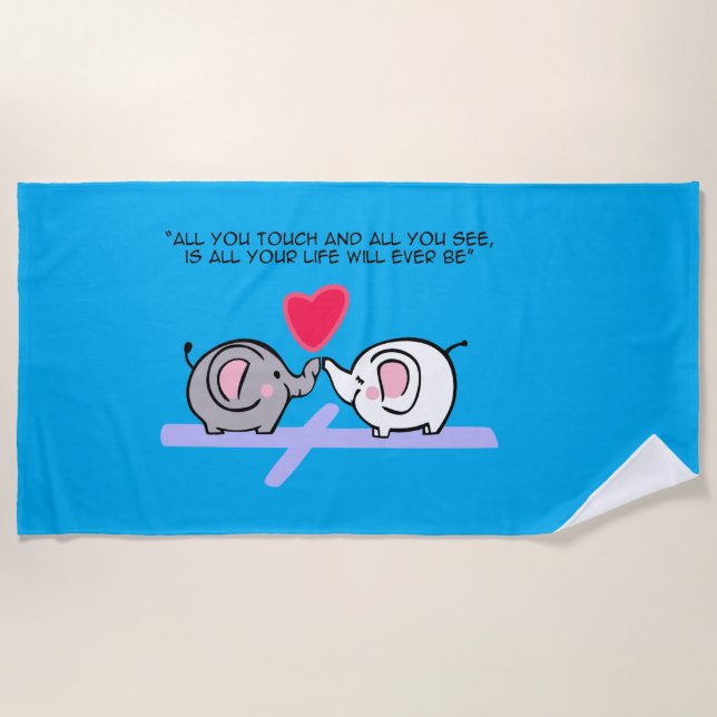 Serviette De Plage Tout ce que vous touchez (Devant)