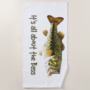 Serviette De Plage Tout est à propos de la Citation de Pêcheur Bass F