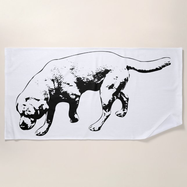 Serviette De Plage Tracer le rivage (Devant)