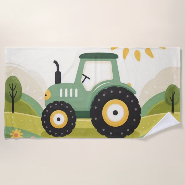 Serviette De Plage Tracteur/exploitation agricole (Devant)