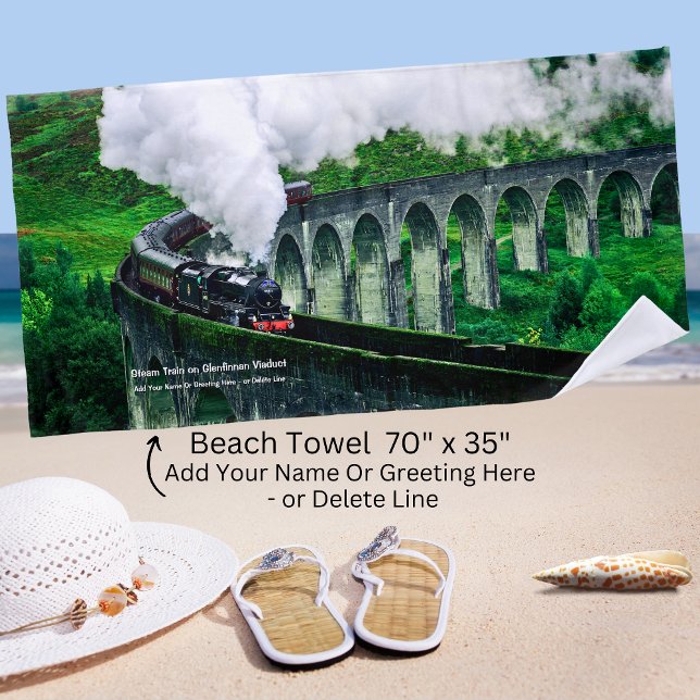Serviette De Plage Train à vapeur dans le viaduc de Glenfinnan - Ajou (Créateur téléchargé)