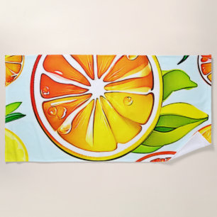 Serviette De Plage Tranches d'orange : L'art des agrumes