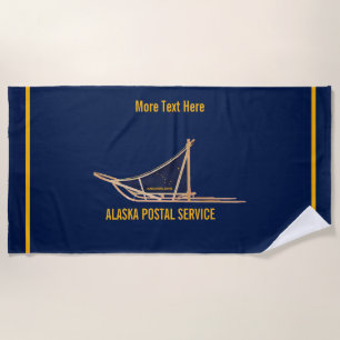 Serviette De Plage Transporteur postal de l'Alaska Dog Sled