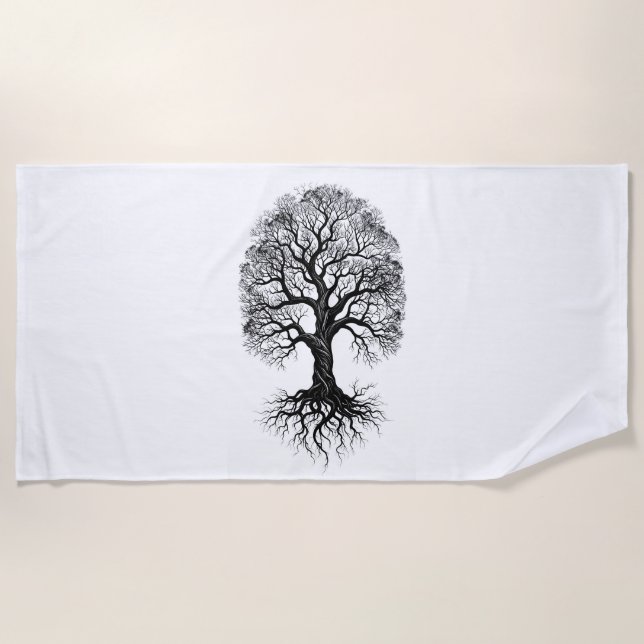 Serviette de plage Tree of Life Zen (Devant)