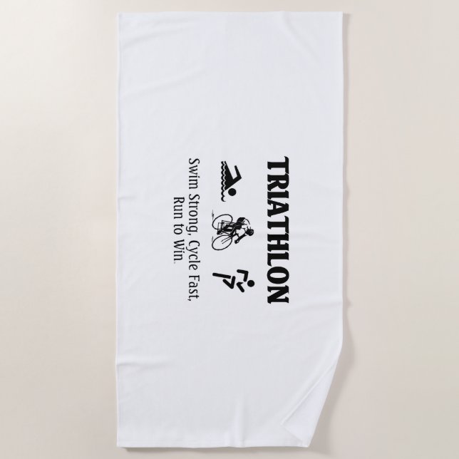 Serviette De Plage Triathlon SUPÉRIEUR (Devant)