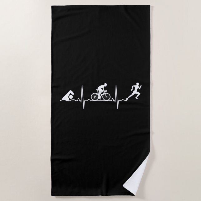 Serviette De Plage Triathlon - Triathlon (Devant)