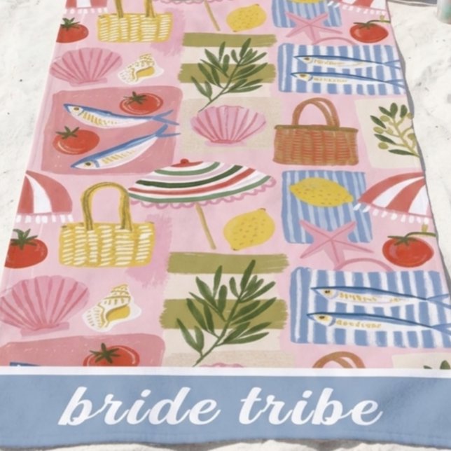 Serviette De Plage Tribu de mariée Sardine Funky (Créateur téléchargé)