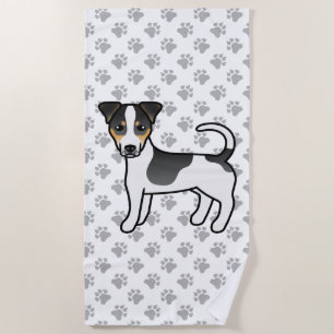 Serviette De Plage Tricolor Smooth Coat Jack Russell Terrier Chien