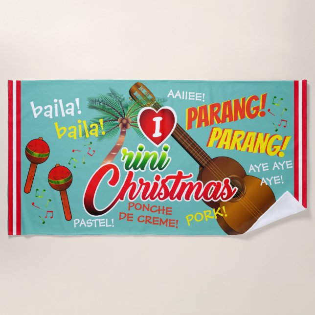 Serviette De Plage Trini Noël est de Best / Marac et Cuatro (Devant)