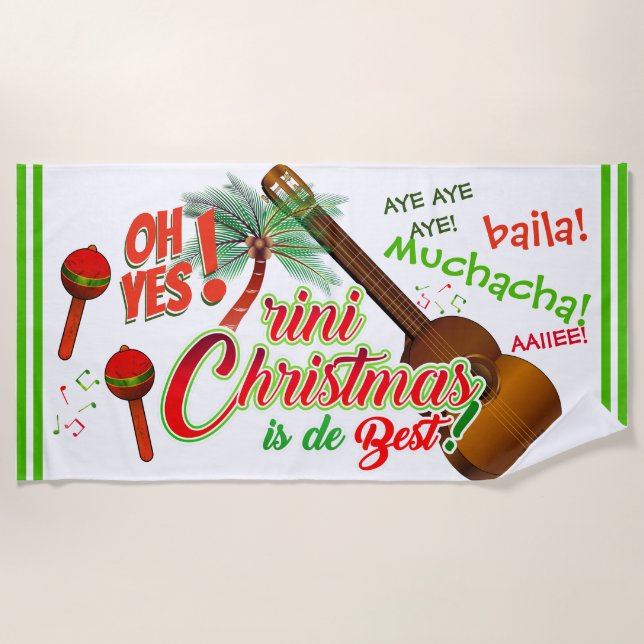 Serviette De Plage Trini Noël  est le meilleur / Marac et Cuatro (Devant)