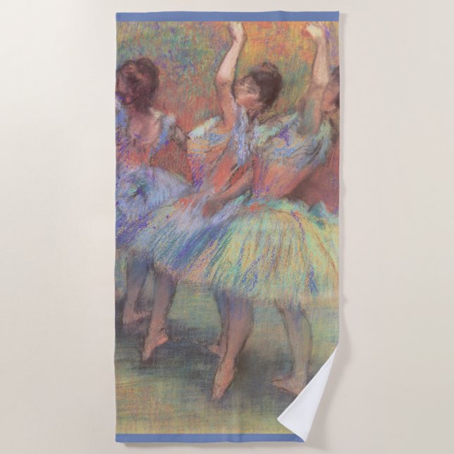 Serviette De Plage Trois Danseuses d'Edgar Degas, Art de ballet vinta (Devant)