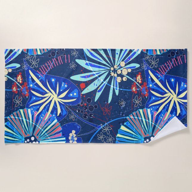 Serviette De Plage tropical Abstrait (Devant)