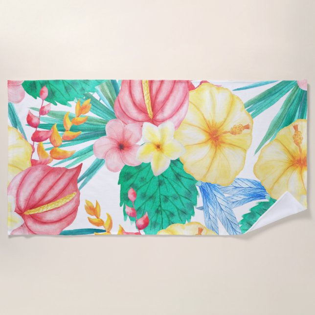 Serviette De Plage Tropical moderne (Devant)