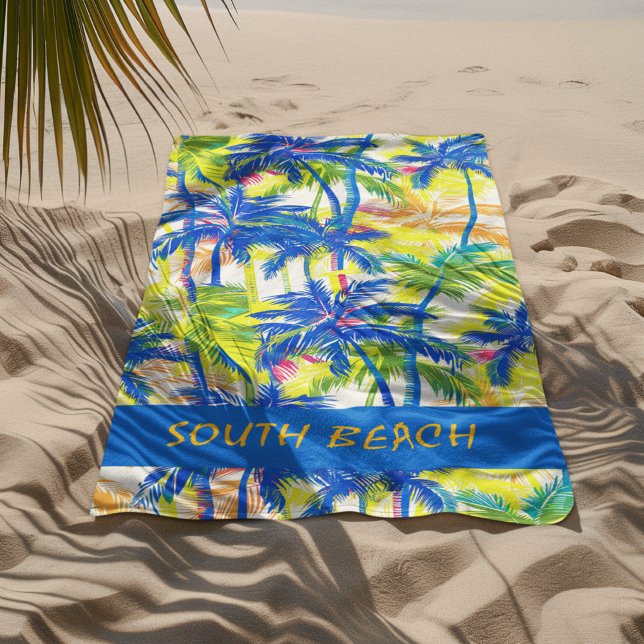 Serviette de plage Tropical Palms (Tropical Palm Towel on Sandy Beach
)