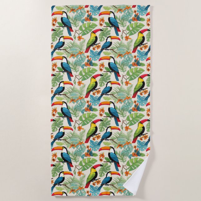 Serviette De Plage Tropical Toucan Canopy (Devant)