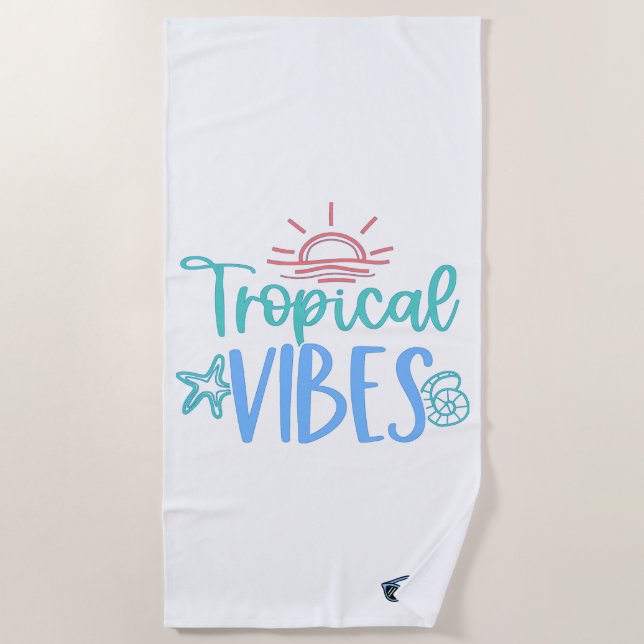 Serviette de plage Tropical Vibes (Devant)