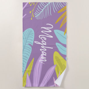 Serviette de plage tropicale du manuscrit de