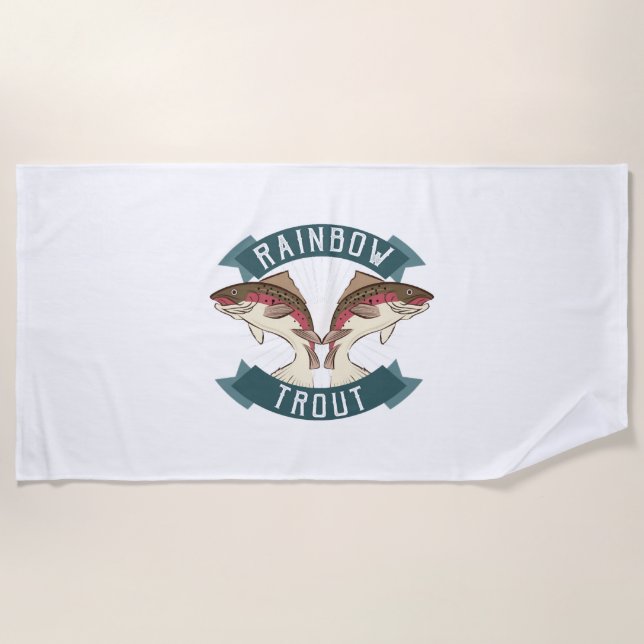 Serviette De Plage truite arc-en-ciel (Devant)