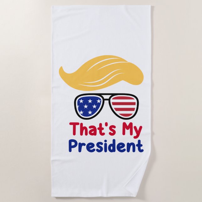 Serviette De Plage Trump 47 - C'est mon président  (Devant)