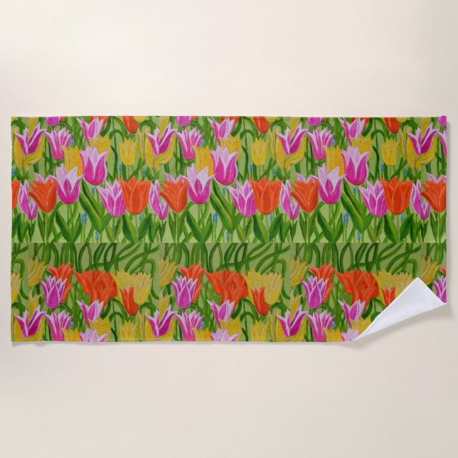 Serviette De Plage Tulips beach towel  (Devant)