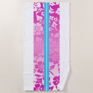 Serviette De Plage Tunnels Plage Hawaiian Hibiscus Surbord Pink