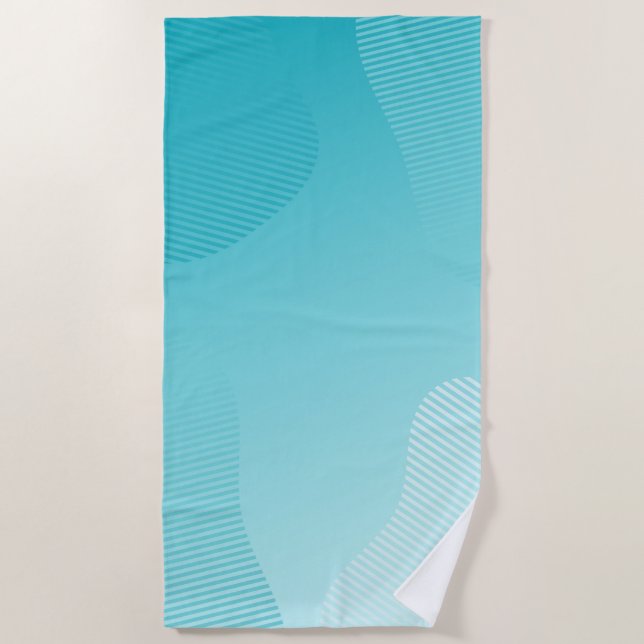 Serviette De Plage Turquoise blue  (Devant)