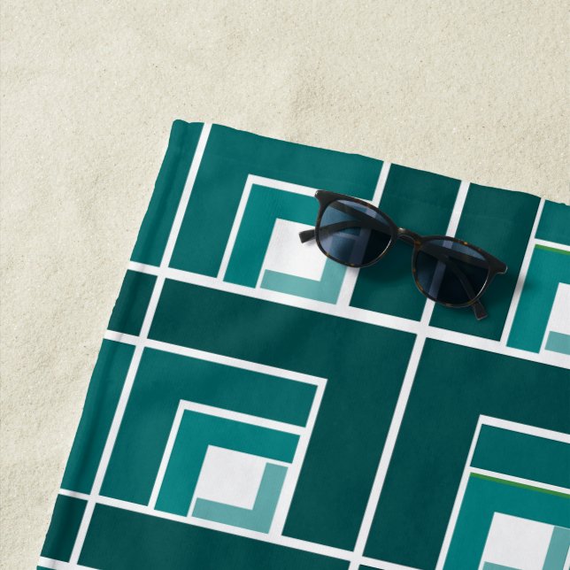 Serviette De Plage Turquoise Topsy Turvy (En situation)
