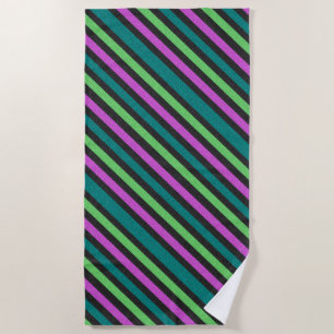 Serviette De Plage Turquoise, Vert citron, Parties scintillant rose c