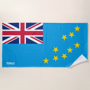 Serviette De Plage Tuvalu Drapeau splendide patriotique