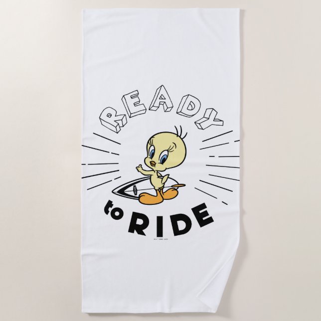 Serviette De Plage TWEETY™ Surfboard - Prêt à rouler (Devant)
