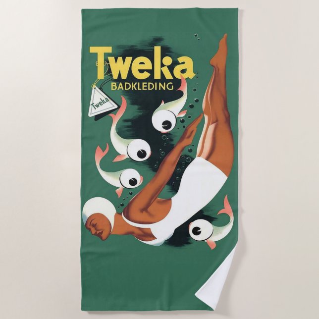 Serviette De Plage Tweka maillot de bain et (Devant)
