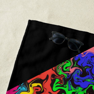 Serviette De Plage Twirly coloré Abstrait /