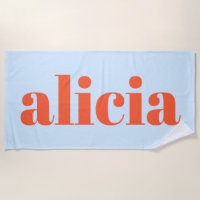 Typographie Moderne Nom Personnalisé Bleu Orange