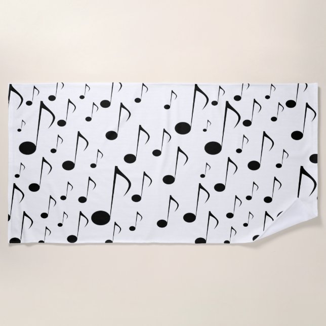 Serviette De Plage Un bon nombre de notes musicales (Devant)