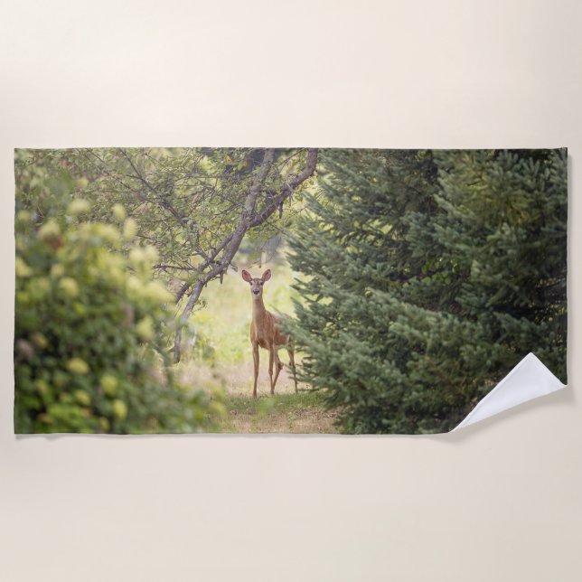 Serviette De Plage Un cerf solitaire  (Devant)