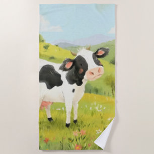 Serviette De Plage Un jour de sortie pour la vache