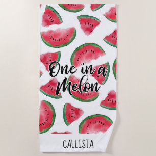 Serviette De Plage Un Motif d'aquarelle de melon