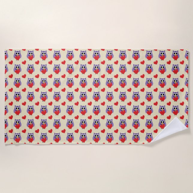 Serviette De Plage Un Motif Owen Love (Devant)