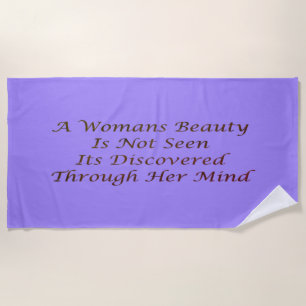 Serviette De Plage Un poème de message de beauté pour les femmes insp
